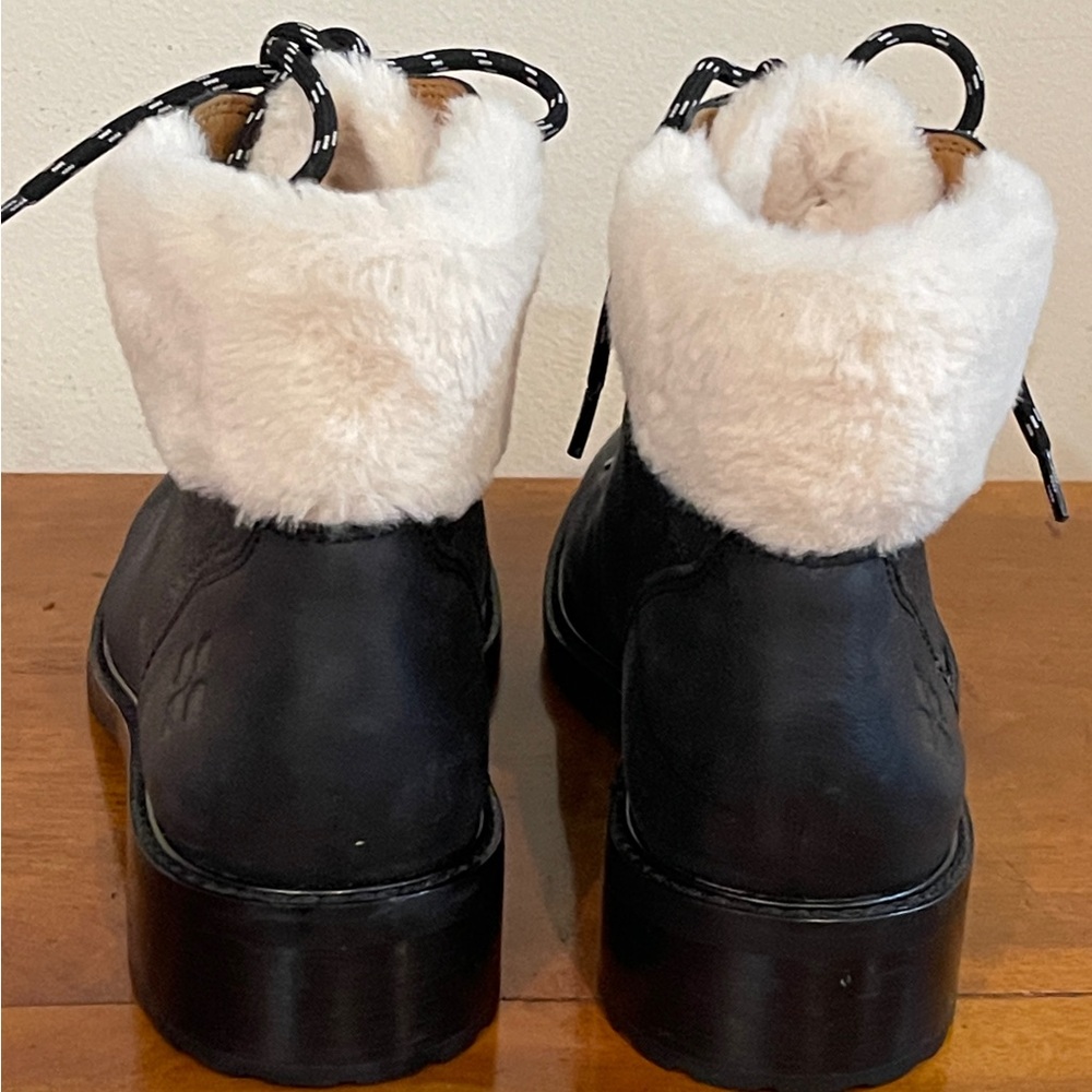 Patricia Nash Black Tie Luigi Boots with Faux Fur NWOT - Picture 6 of 11